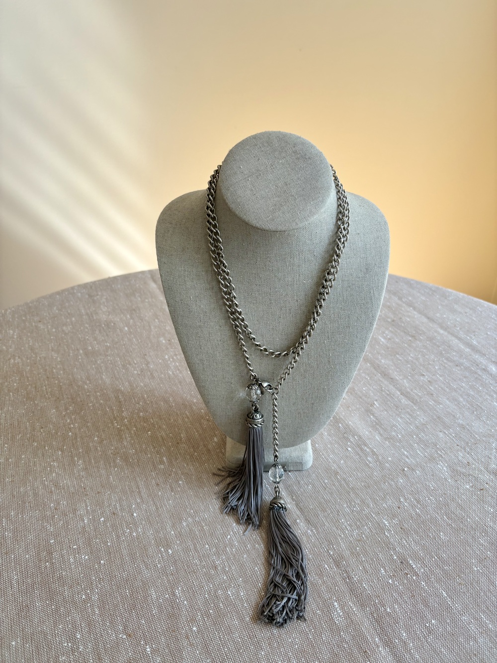Vintage Twiggy Made in Italy Boho Lariat Necklace 28 in.